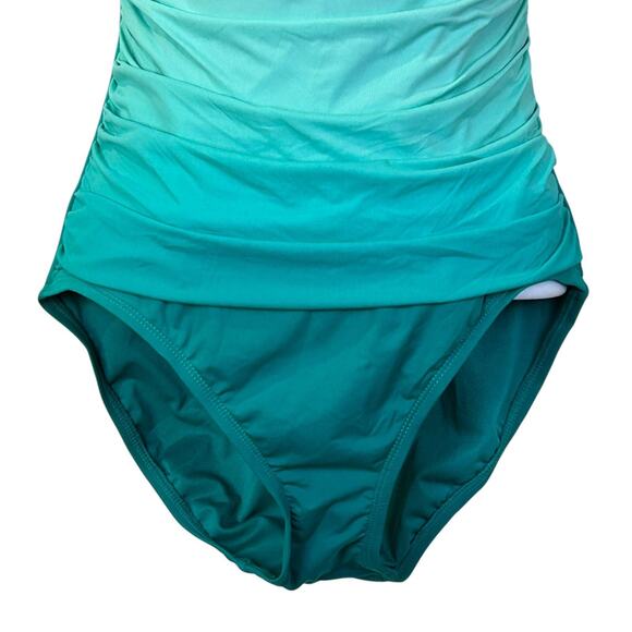 Bleu by Rod Beattie Sea Dive Shirred One-Piece Swimsuit Lagunita Women 8 NWT - Picture 7 of 8